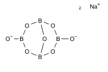 Strukturformel von Dinatriumtetraborat, wasserfrei