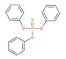 Strukturformel von O,O,O-Triphenylthiophosphat